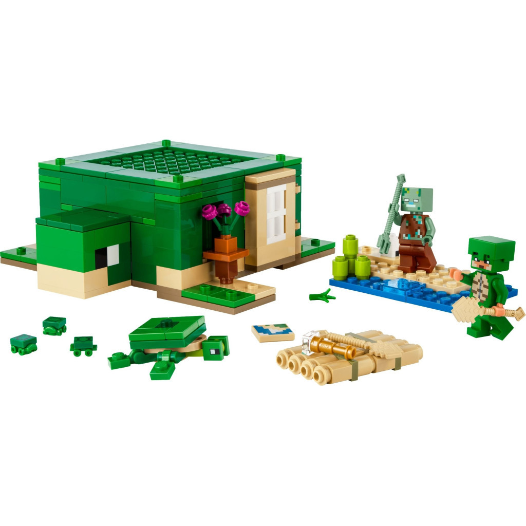 Конструктор LEGO Minecraft Пляжний будинок у формі черепахи 234 деталей (21254) - зображення 2