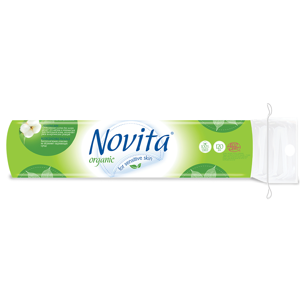 Ватні диски Novita Organic 120 шт. (4823071617245) - зображення 1