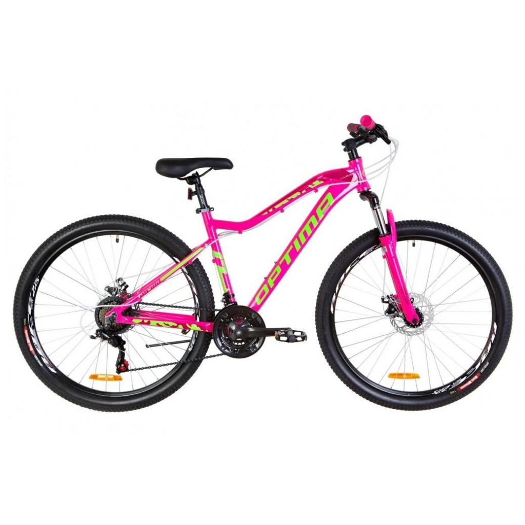 Велосипед Optimabikes 27.5" ALPINA AM DD рама-17" 2019 малиновий з салатовим (OPS-OP-27.5-029) - зображення 1