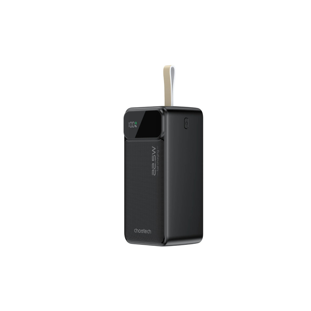 Батарея універсальна Choetech 50000mAh, PD QC/3.0/22.5W, USB-C In/out, 2*USB-A (B732-ACBK) - зображення 1