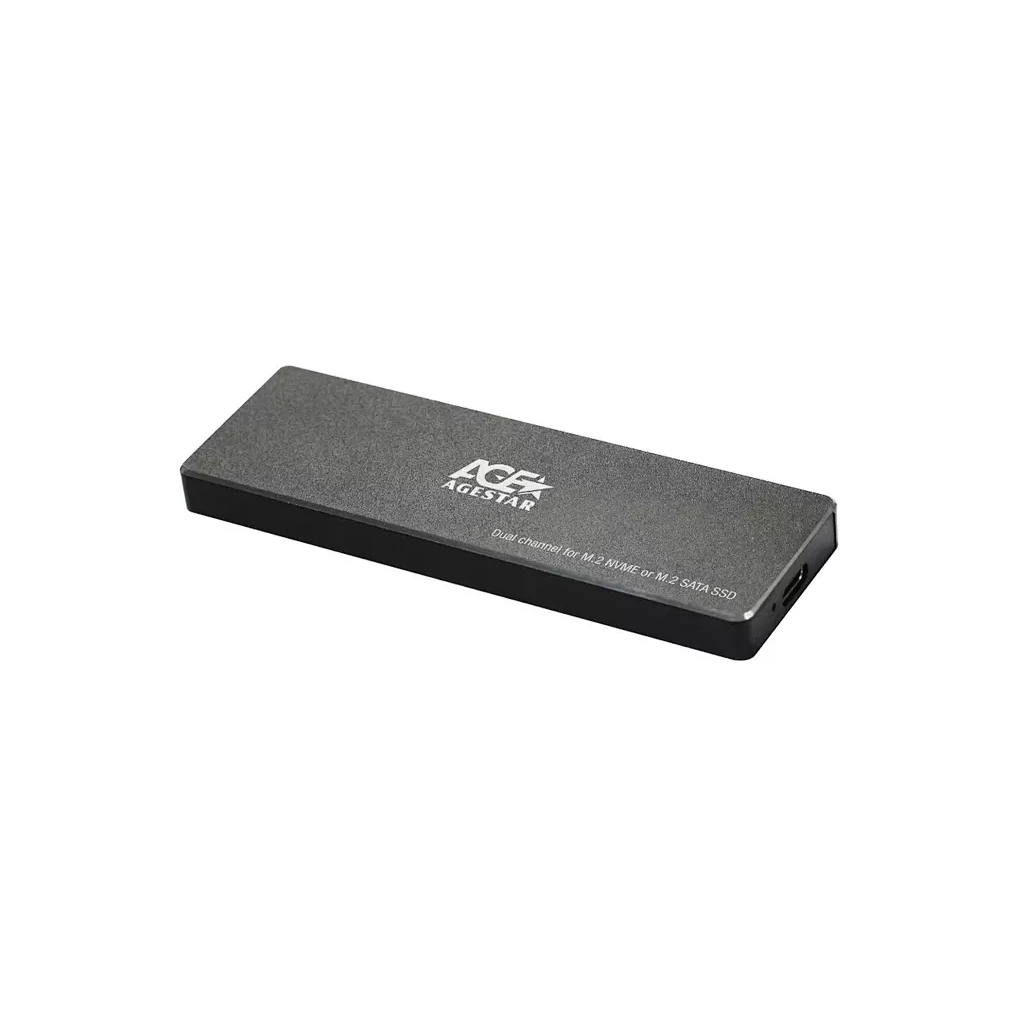 Кишеня зовнішня AgeStar M2 SATANVME metal black (31UBVS6C (Black)) - зображення 1