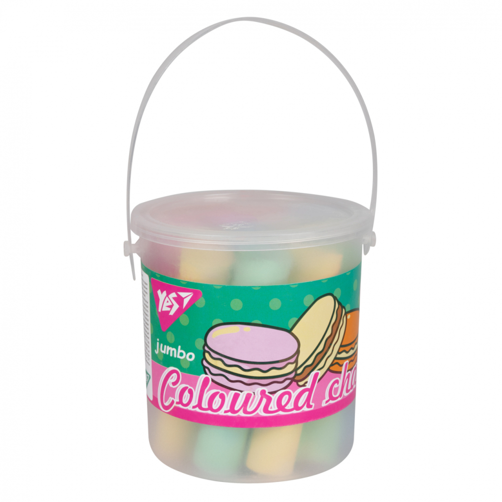 Крейда Yes кольорова Sweet Cream 12 шт JUMBO в відрі (400510) - зображення 1