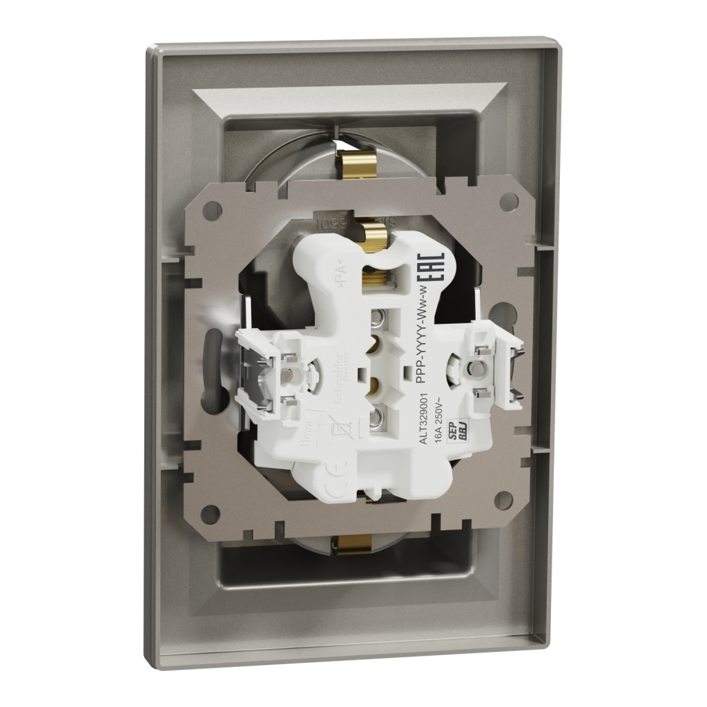 Розетка Schneider Electric ASFORA із заземленням подвійна бронза 16А (EPH9900169) - изображение 7