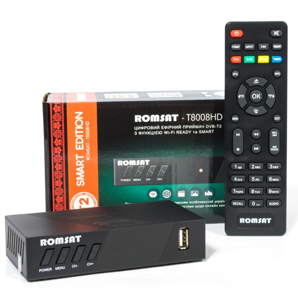 ТВ тюнер Romsat DVB-T2, чіпсет GX3235S (T8008HD) - изображение 1