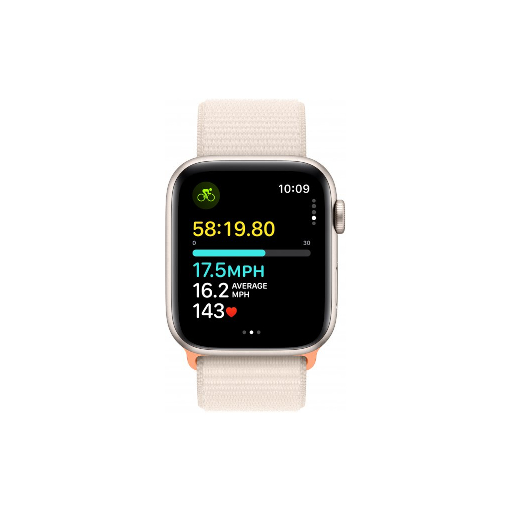 Смарт-годинник Apple Watch SE 2023 GPS 44mm Starlight Aluminium Case with Starlight Sport Loop (MRE63QP/A) - зображення 6