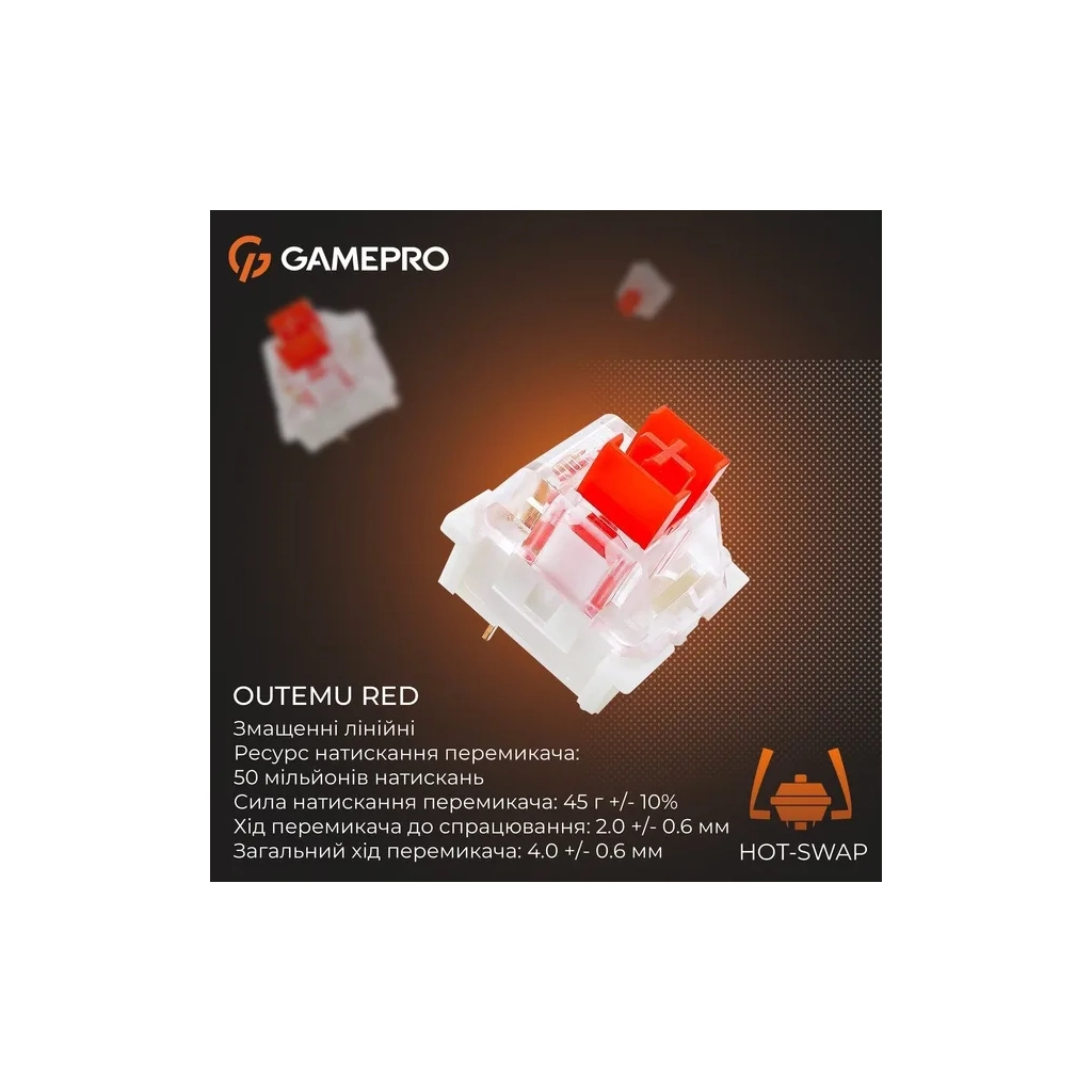 Клавіатура GamePro Genesis Infinity MK130BW Outemu Swithes USB White (MK130BW) - зображення 7