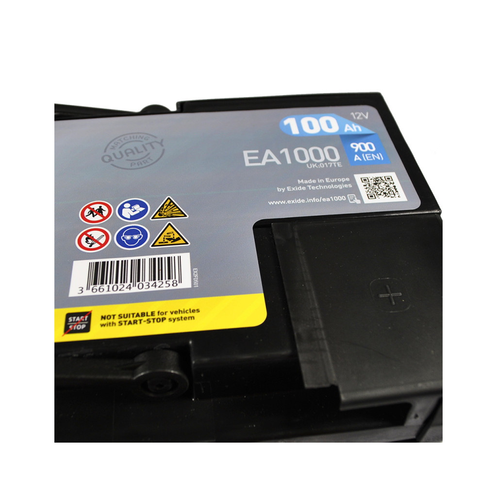 Акумулятор автомобільний EXIDE PREMIUM 100A (EA1000) - зображення 4