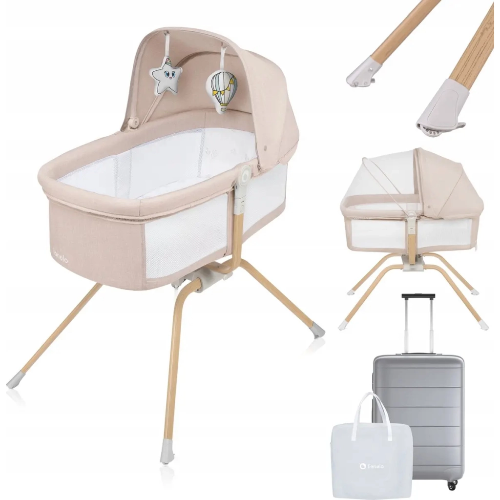 Ліжечко Lionelo приставна Malin Evo BEIGE NATURAL (LO-MALIN EVO BEIGE NATURAL) - зображення 9