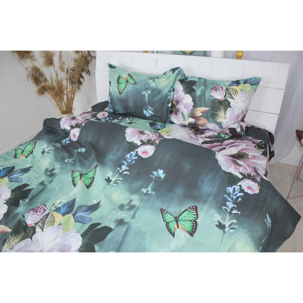 Постільна білизна MirSon Сатин 22-1286 Wonderful flowers Євро (2200003595055) - зображення 3