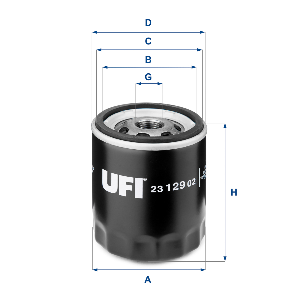 Фільтр масляний UFI 23.129.02 - зображення 1