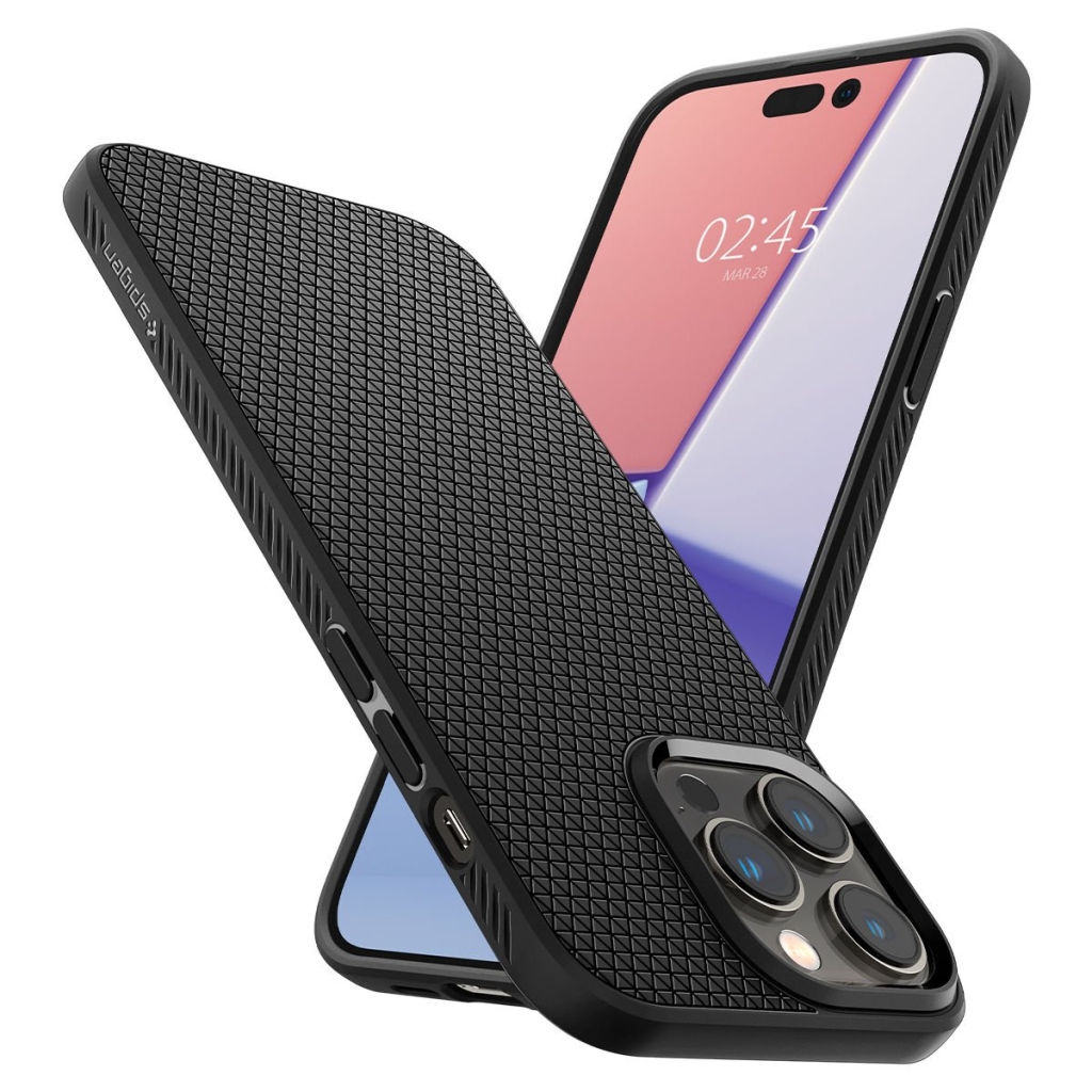 Чохол до мобільного телефона Spigen Apple iPhone 14 Pro Max Liquid Air, Matte Black (ACS04813) - зображення 3