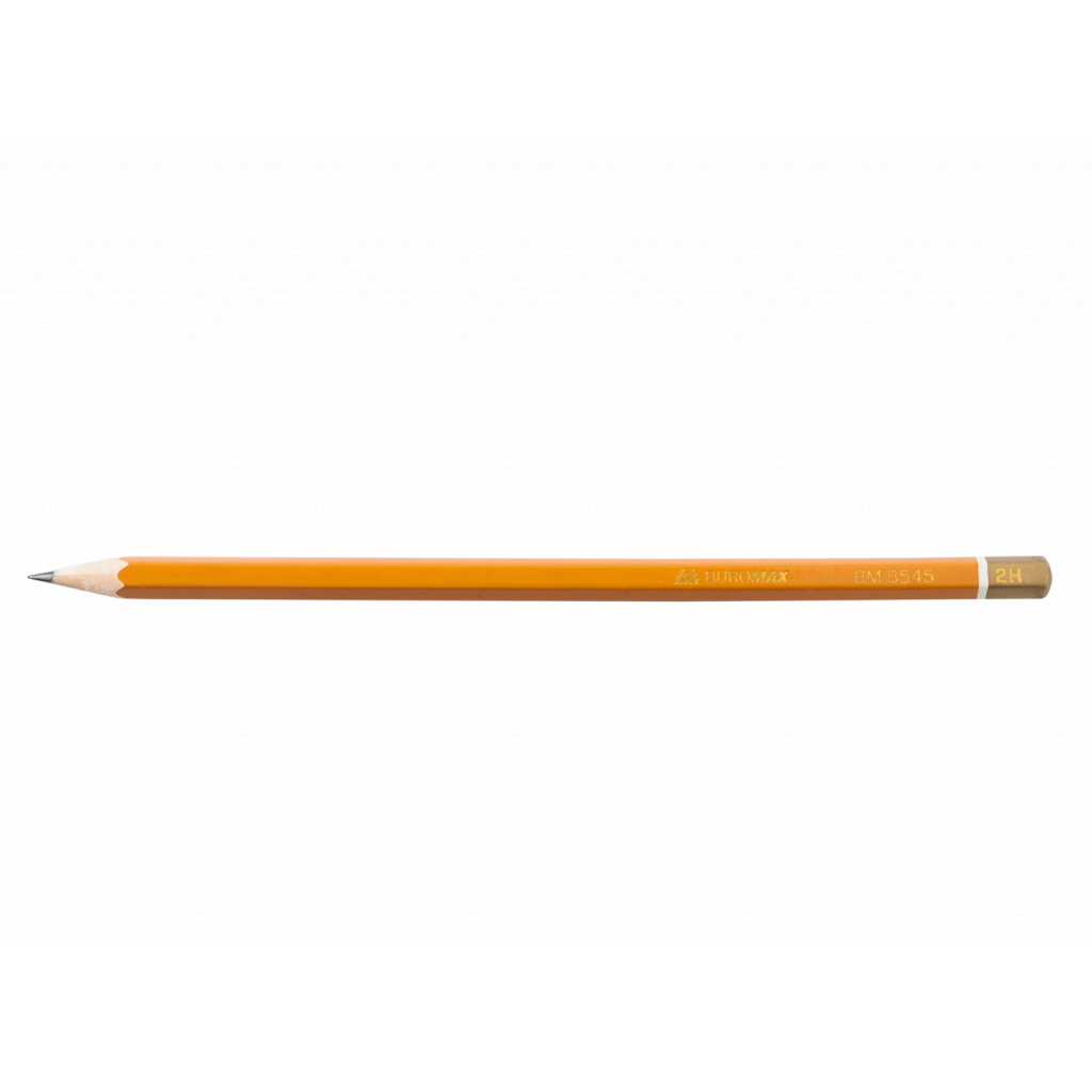 Олівець графітний Buromax Professional 2H без гумки Жовтий (BM.8545-12) - зображення 1