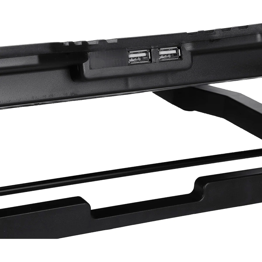 Підставка до ноутбука IceCoorel 10-15", 1*125mm 1400 RPM + 4*70mm 2500 RPM, 2*USB, 365x297x30mm, Blue (K5Bl) - зображення 3