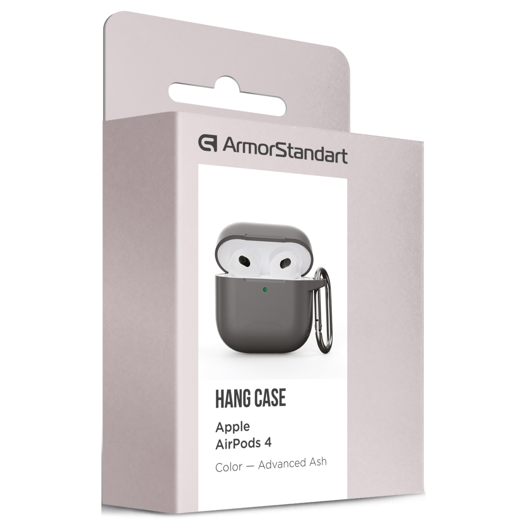 Чохол для навушників Armorstandart Hang Case для Apple AirPods 4 Advanced ash (ARM81278) - зображення 3