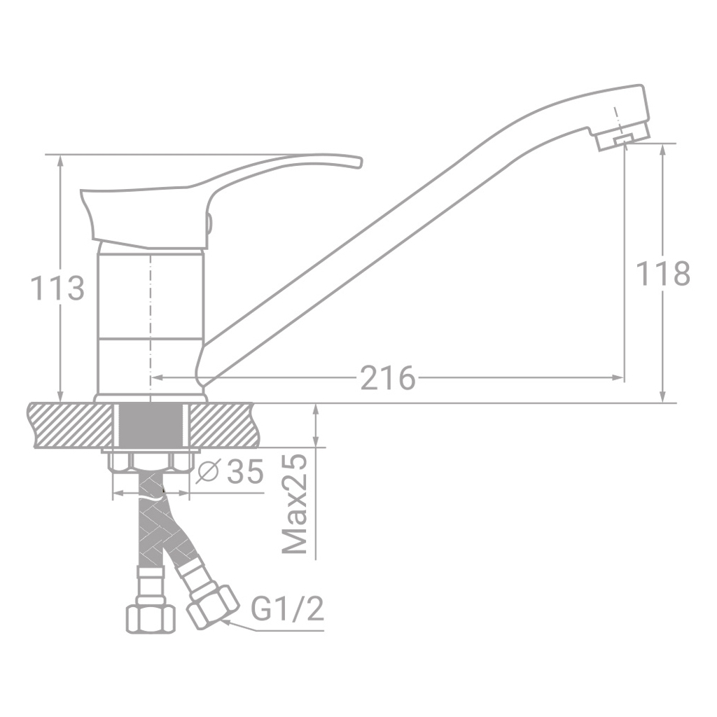 Змішувач TAU SE-1B245C - зображення 2