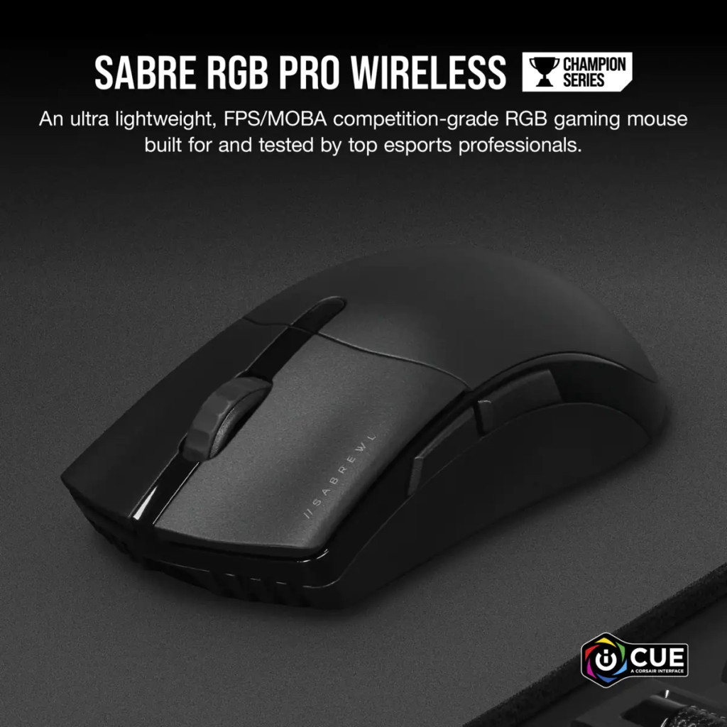 Мишка Corsair Sabre RGB Pro Champion Wireless Black (CH-9313211-EU) - зображення 10
