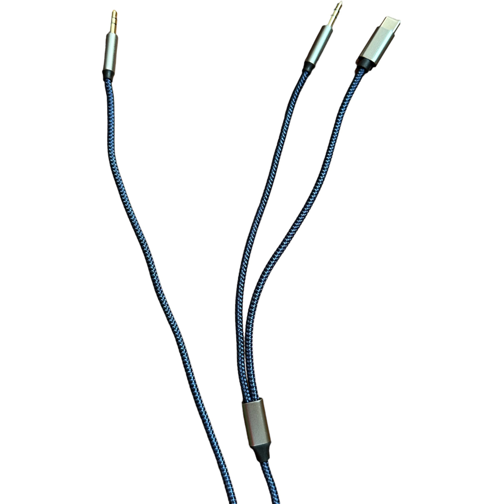 Кабель мультимедійний AUX MH-270 jack - jack 3.5mm-Type-C 1.2m blue XoKo (XK-MH-270) - зображення 2