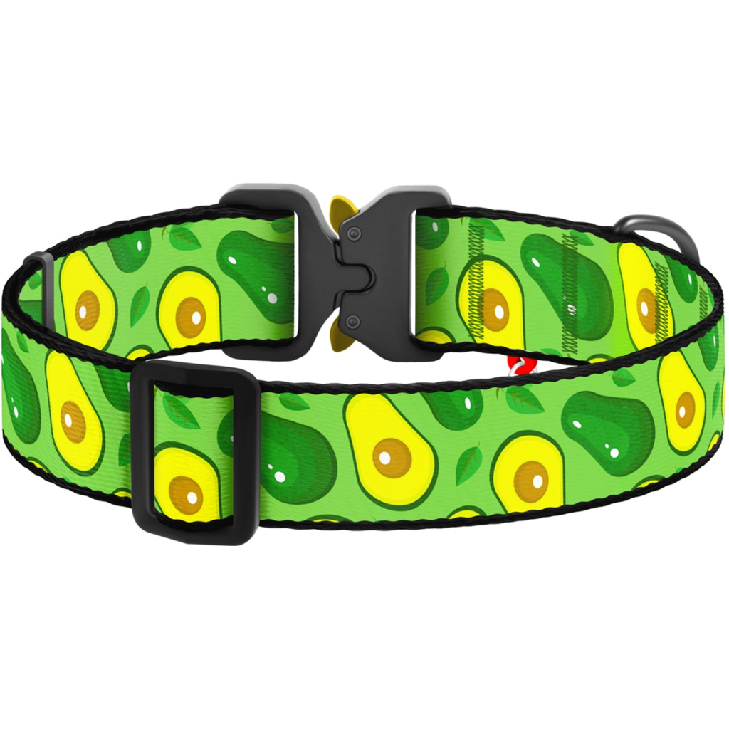 Нашийник для тварин WAUDOG Nylon з QR паспортом "Авокадо" металева пряжка-фастекс XXL (4535-0048) - зображення 2