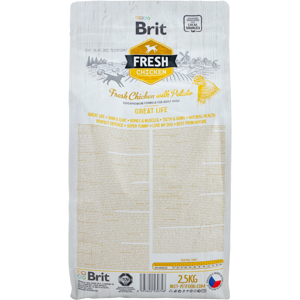 Сухий корм для собак Brit Fresh Chicken/Potato Adult 2.5 кг (8595602530748) - зображення 2