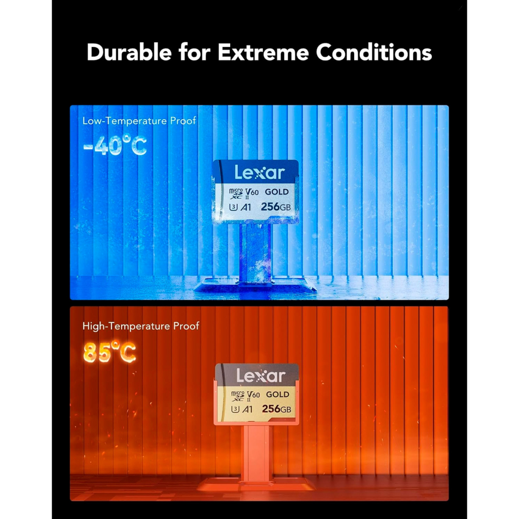 Карта пам'яті Lexar 256GB microSDXC class 10 UHS-II U3 V60 A1 Professional Gold (LMSGOLD256G-BNNNG) - зображення 6