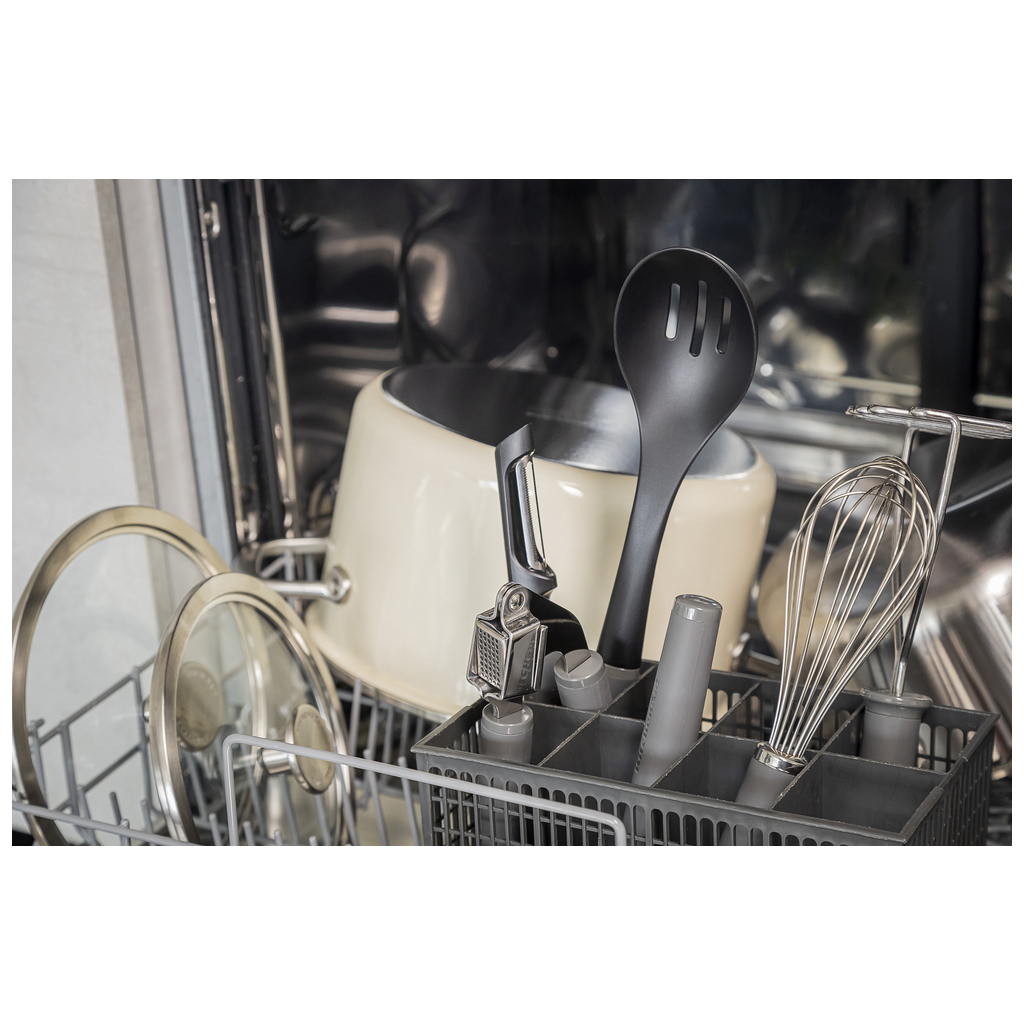 Ложка кухарська KitchenAid Coreline для сервіровки з прорізами, 33,8 см, сіра (KAS004OHCGG) - зображення 8