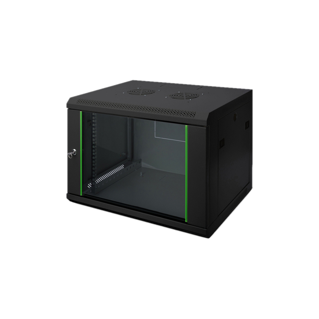 Шафа настінна Digitus Wall Mounting Dynamic Basic 19" 9U 600x450, RAL 9005 (DN-1909-U-EC-SW) - зображення 1