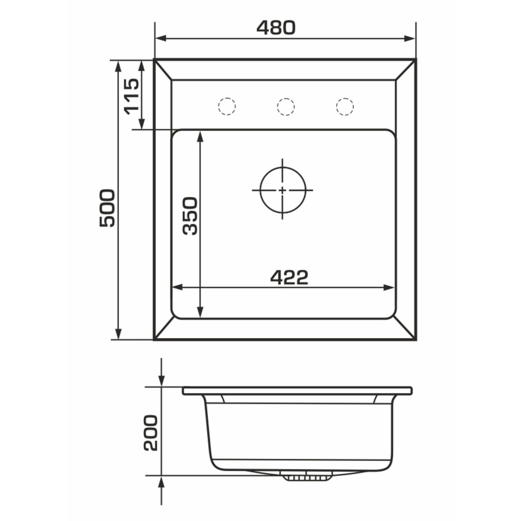 Мийка кухонна GRANADO MERIDA grafito (gr0309) - зображення 6