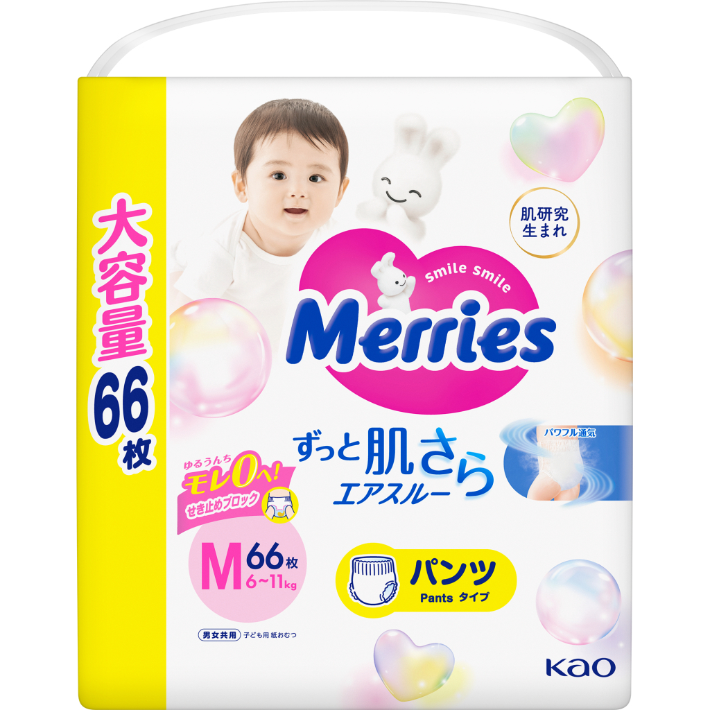 Підгузки Merries Трусики Ultra Jumbo М 6-11 кг 66 шт (4901301419019) - зображення 2