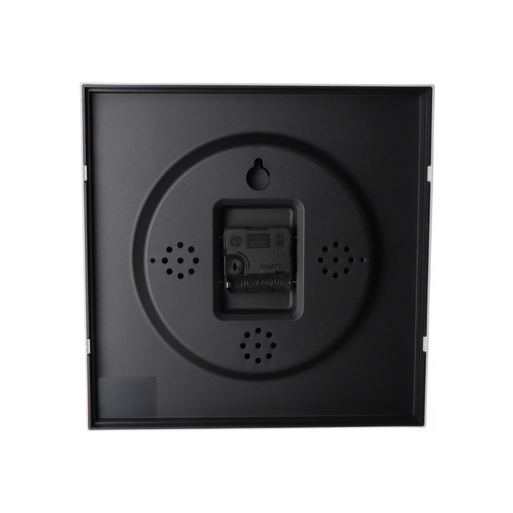 Настінний годинник Optima SQUARE пластиковий, чорний (O52101) - зображення 3