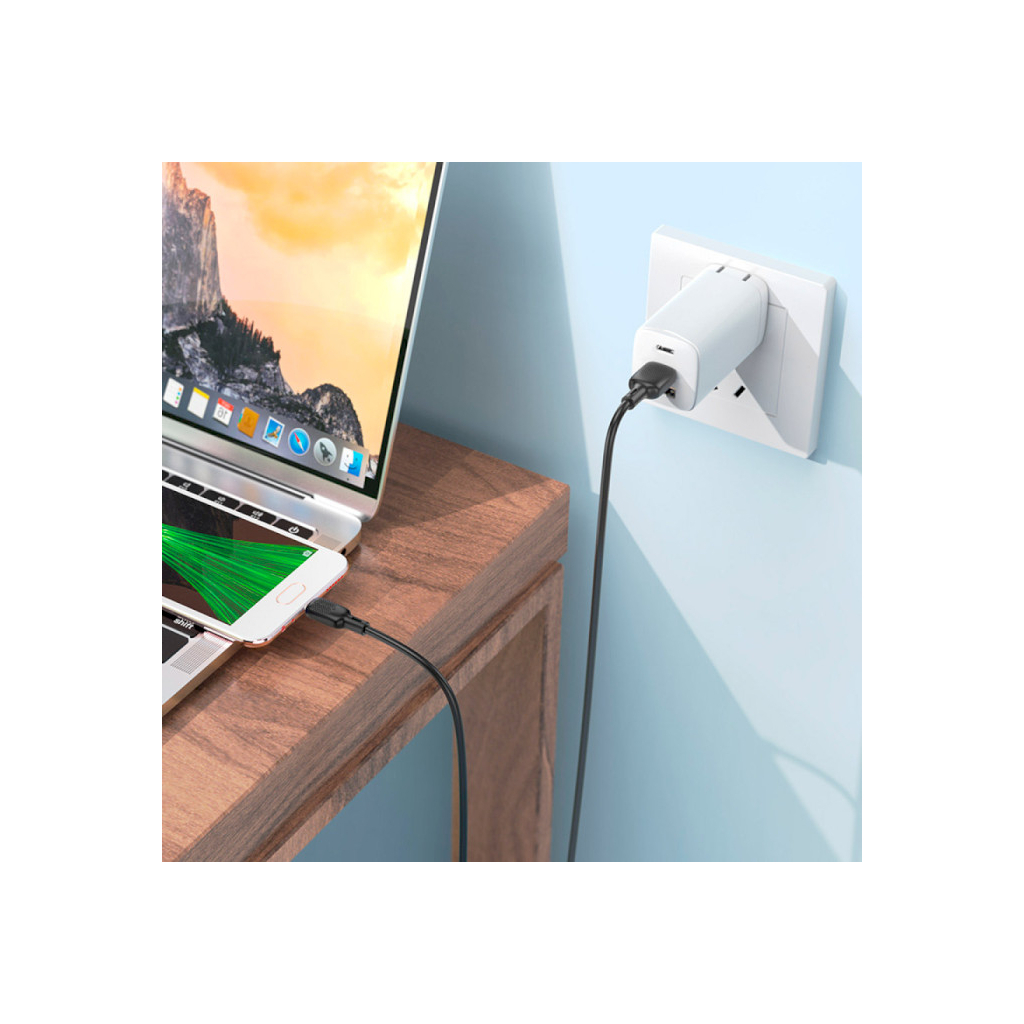 Дата кабель USB 2.0 AM to Micro 5P 3.0m Lenny silicone BX113 black BOROFONE (6941991115547) - зображення 7