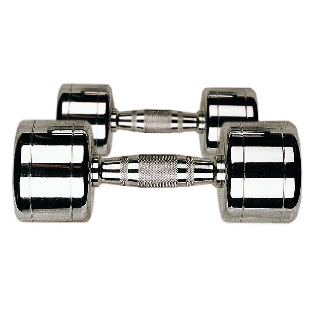 Гантельний набір Stein хромованих гантелей 1-10 кг 10 пар (DB3002 (1-10)) - зображення 2