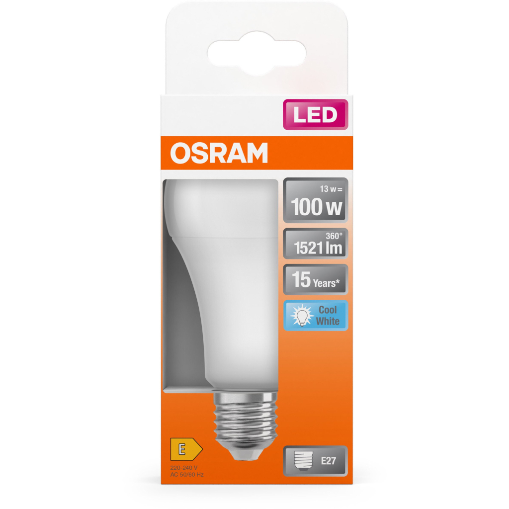 Лампочка Osram CL A100 13W/840 230V FR E27 (4058075304253) - изображение 3