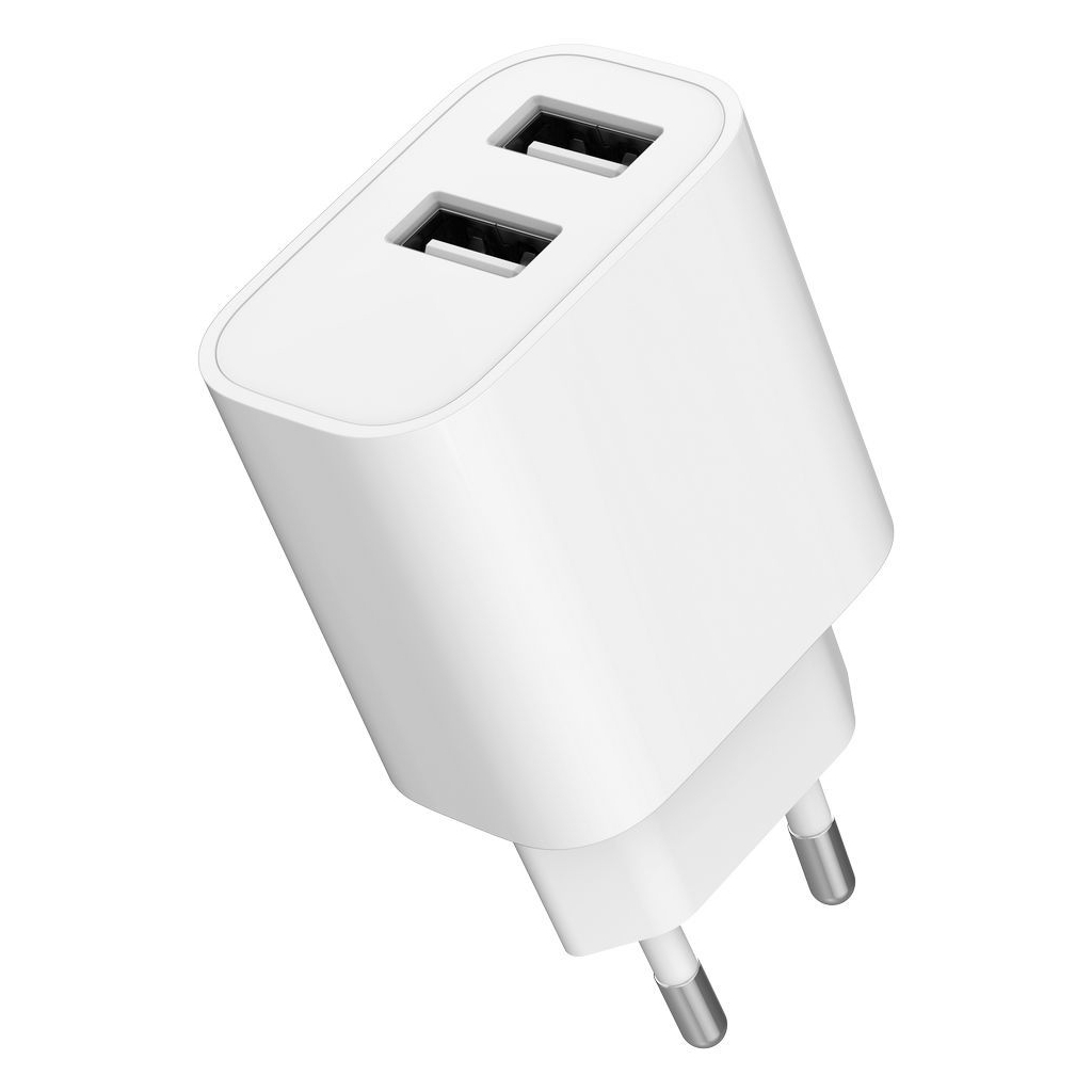 Зарядний пристрій Gembird 2 USB-A 5V/2.4A (12W) white (TA-UC-2A12-01) - зображення 3