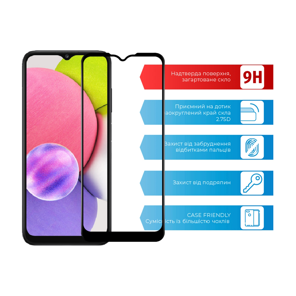 Скло захисне ACCLAB Full Glue Samsung A03S (1283126515330) - зображення 2