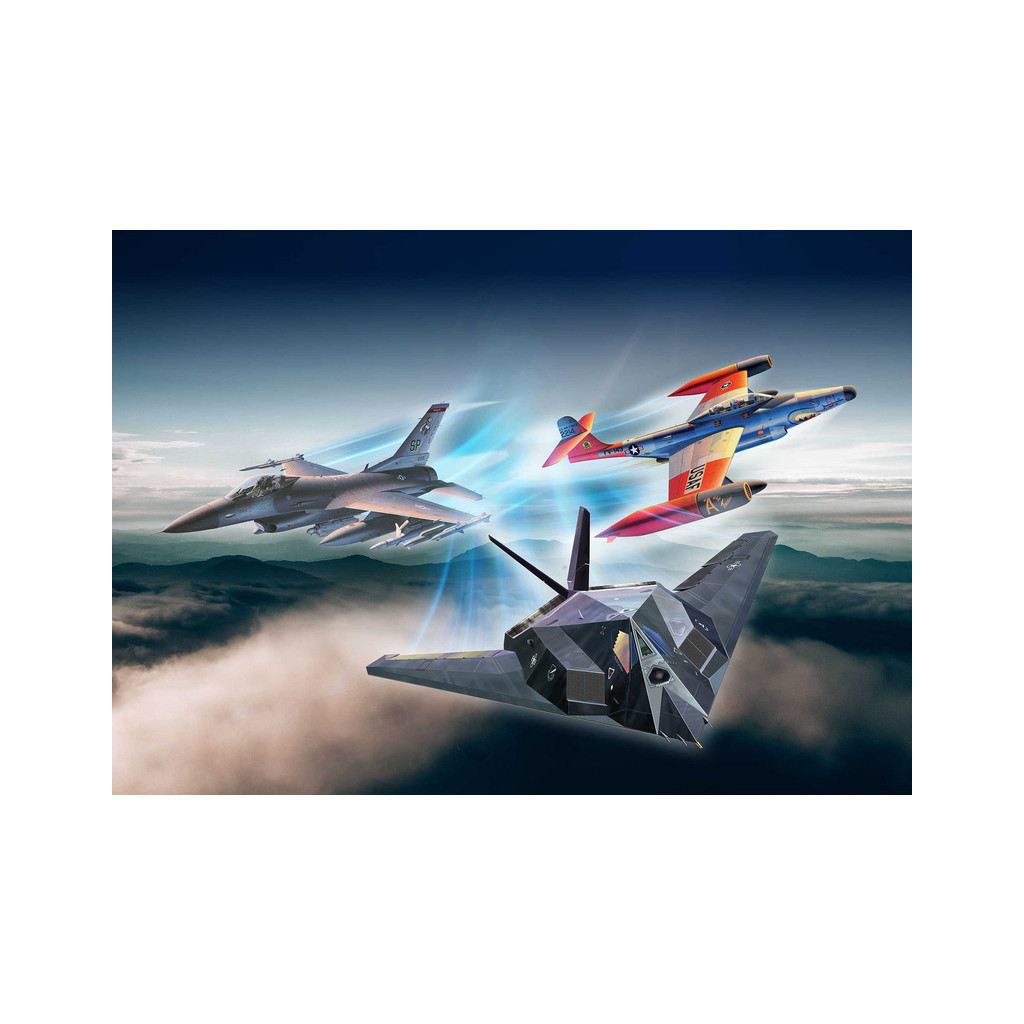 Збірна модель Revell набір до 75-ї річниці US Air Force 3 літаки рівень 4 , 1:72 (RVL-05670) - зображення 2