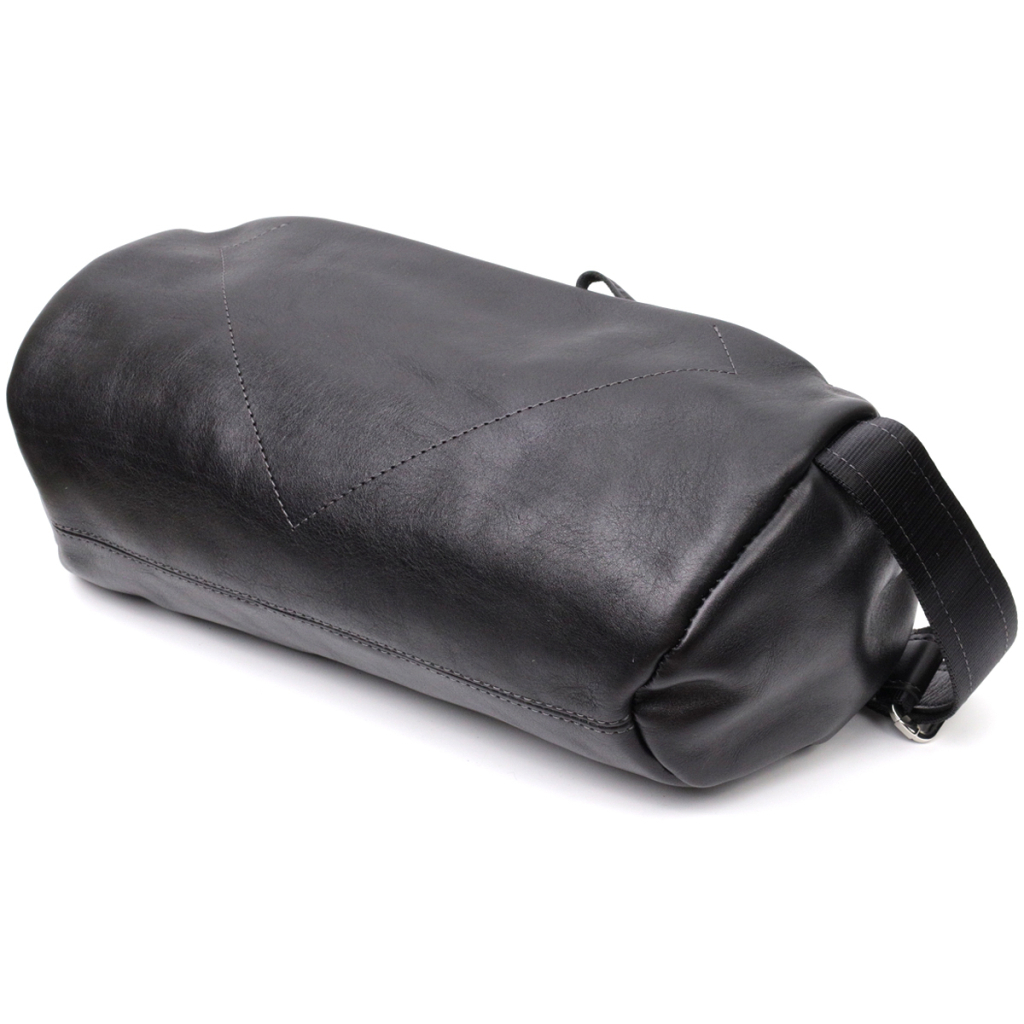 Сумка Grande Pelle Через плече з натуральної шкіри Чорна (11649) - зображення 5