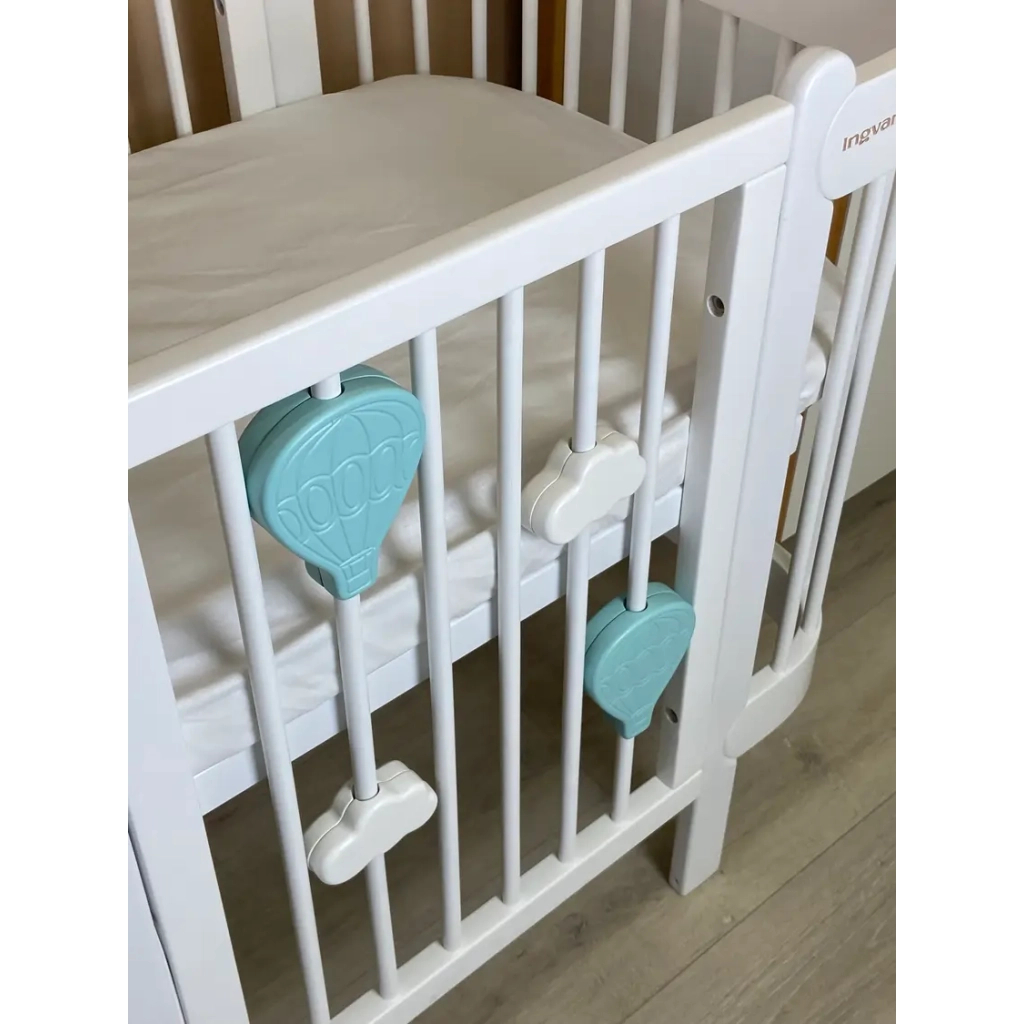 Ліжечко Ingvart трансформер Nika 60 Slim з опускною боковинкою (60х94, 60х120) біле (87290010) - зображення 7