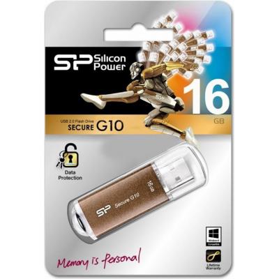 USB флеш накопичувач Silicon Power 16GB Secure G10 USB 2.0 Bronze (SP016GBUF2G10V1Z) - зображення 2