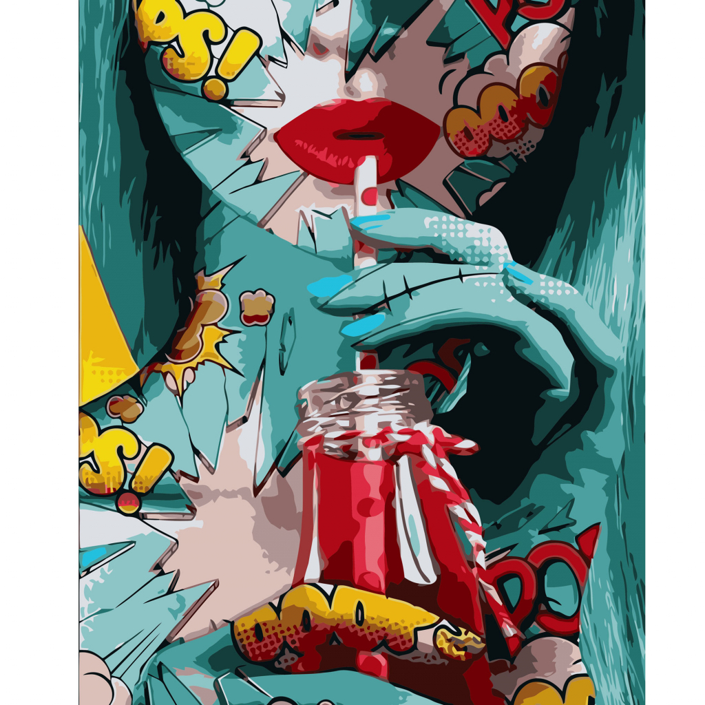 Картина по номерам Strateg Поп-арт дівчина 2 VA-1433 40х50 см (4820220565594) - зображення 1