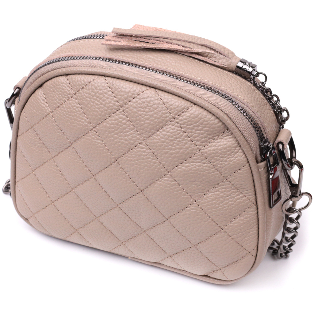 Сумка Vintage З м'якої натуральної шкіри Бежева (22328) - зображення 2