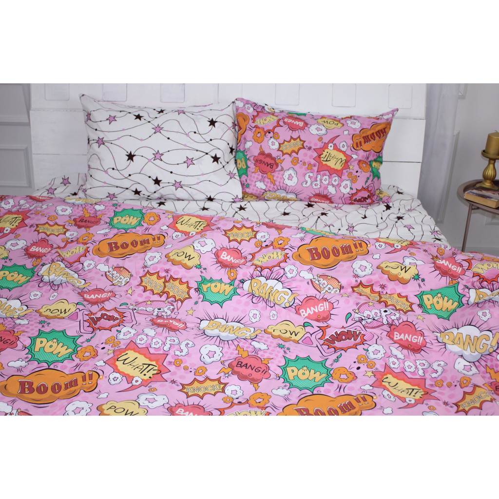 Постільна білизна MirSon Бязь Ranforce Elite 17-0512 Bombs pink Сімейний 160x220 (2200004733357) - зображення 1