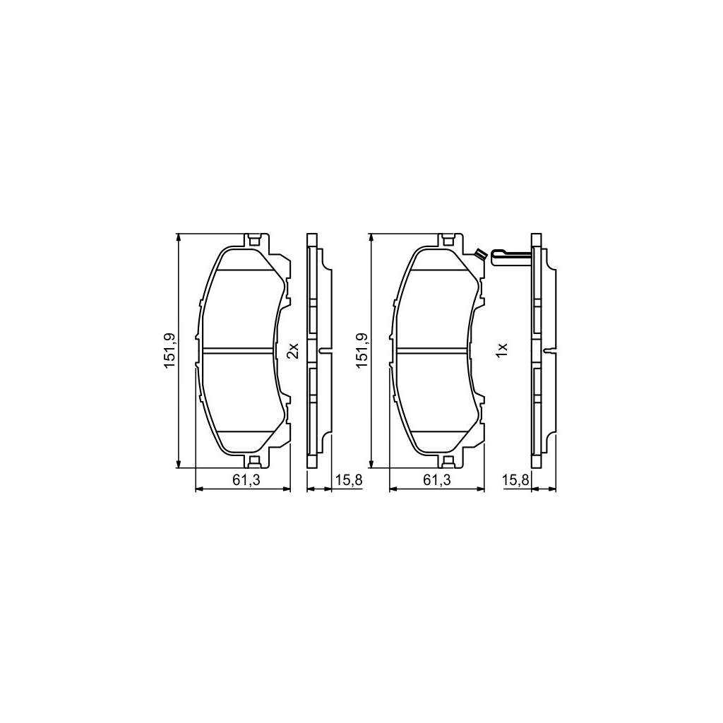 Гальмівні колодки Bosch 0986494821 - изображение 3