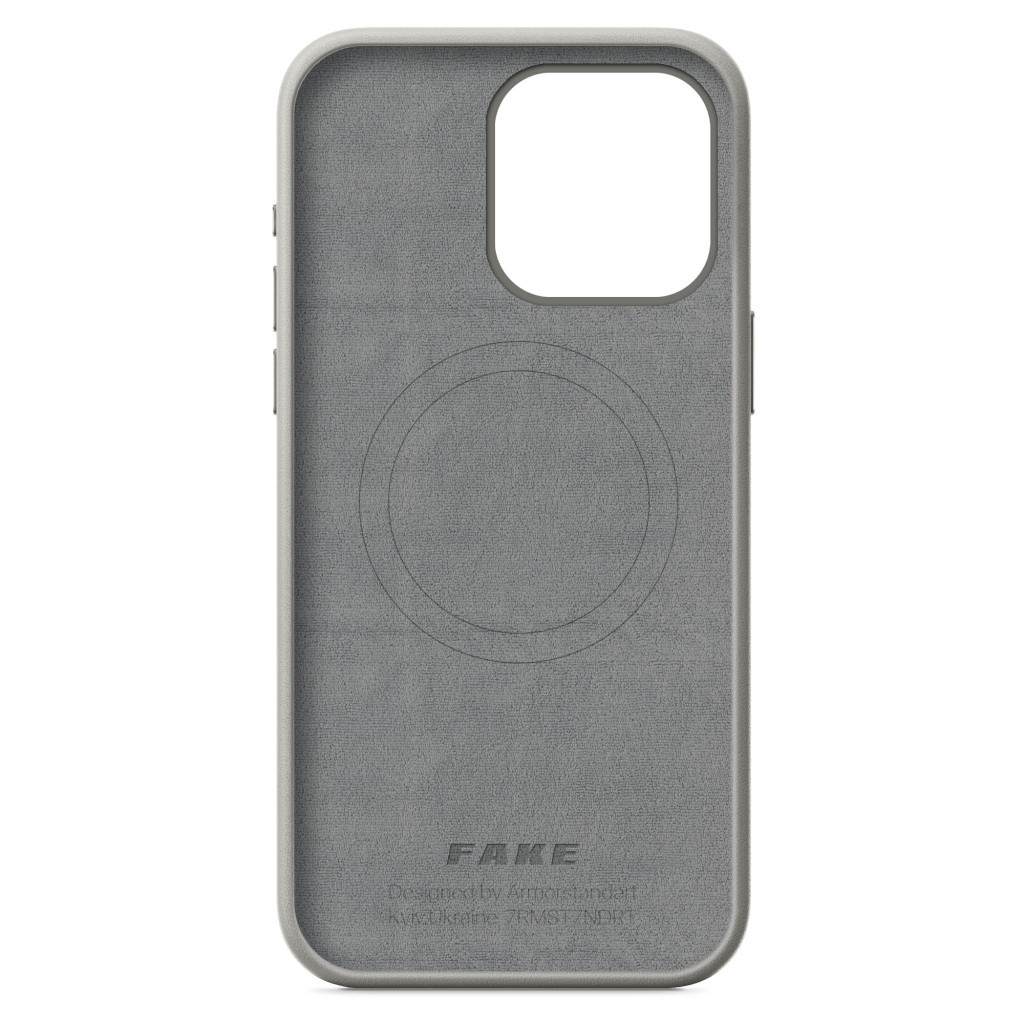 Чохол до мобільного телефона Armorstandart FAKE Leather Case Apple iPhone 15 Pro Max Grey (ARM76307) - зображення 2