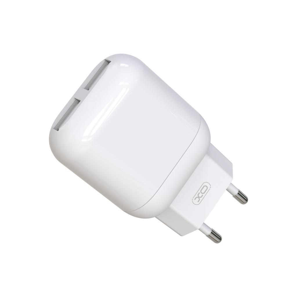 Зарядний пристрій XO 2xUSB 2.4A + cable USB to Lightning white (L78-L-WH) - зображення 3