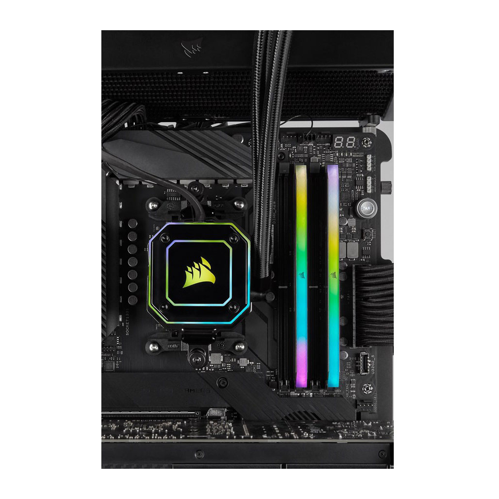 Модуль пам'яті для комп'ютера DDR5 64GB (2x32GB) 5600 MHz Vengeance RGB Black Corsair (CMH64GX5M2B5600C36) - зображення 6