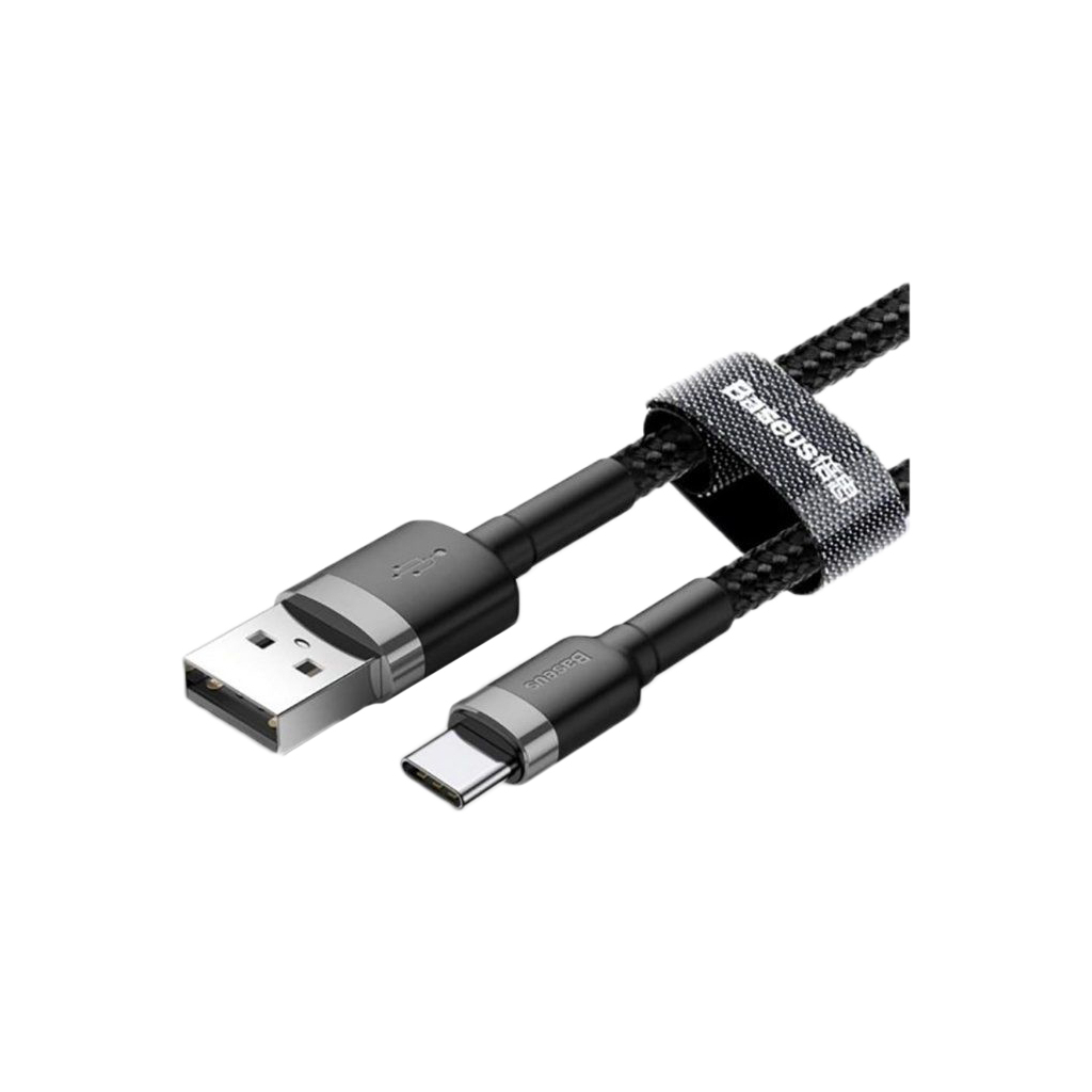 Дата кабель USB 2.0 AM to USB-C 2.0m 2A Gray-Black Baseus (CATKLF-CG1) - зображення 2