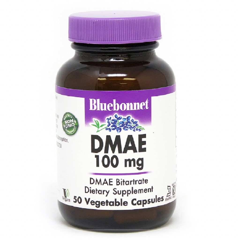Амінокислота Bluebonnet Nutrition Диметиламіноетанол, DMAE, 100 мг, 50 рослинних капсул (BLB1088) - зображення 1