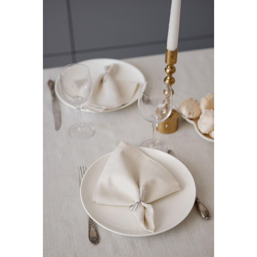 Скатертина Прованс святкова Перлина White 132х220 см (037599) - зображення 3