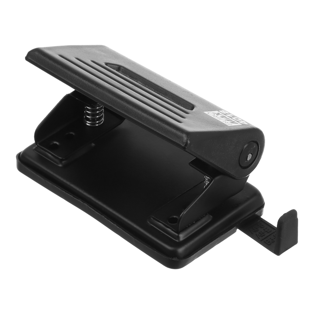 Діркопробивач Buromax пластиковий, до 12 аркушів, 110 х 82 х 65 мм, чорний (BM.4018-01) - зображення 2