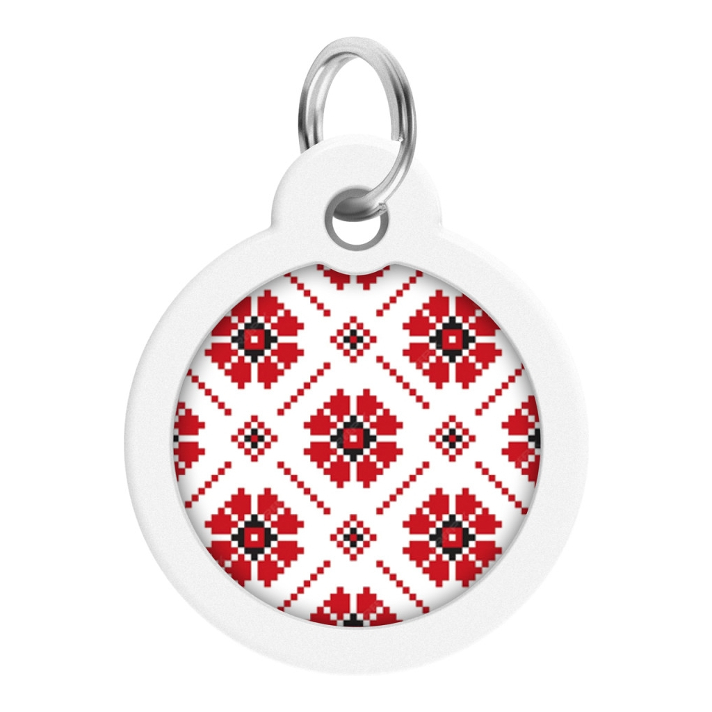 Адресник для тварин WAUDOG Smart ID з QR паспортом "Вишиванка", коло 30 мм (230-4033) - изображение 2